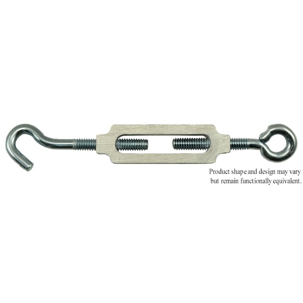 Midwest Fastener 5/32" x 3-1/4" Zinc Plated Steel Eye-Hook Turnbuckle 10PK 52355 - main